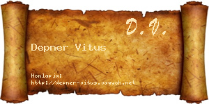 Depner Vitus névjegykártya